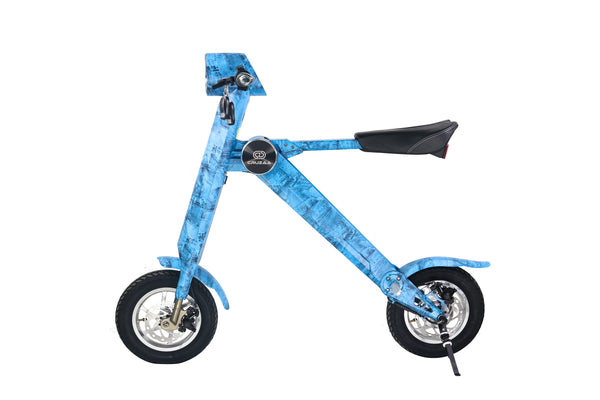 CRUZAA Limited Edition E-Scooter PRO Denim Blue with Built-in Speakers & Bluetooth 350W