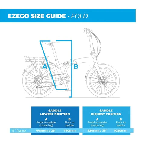EZEGO Fold - Folding Electric Bike 250W