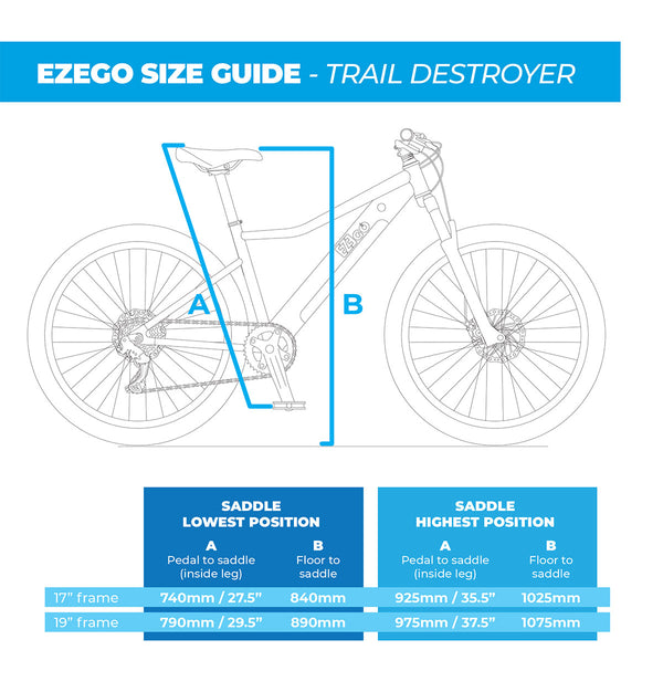 EZEGO Trail Destroyer 2 Electric Mountain Bike 250W