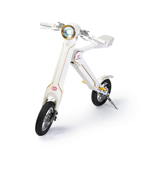 CRUZAA E-Scooter Racing White with Built-in Speakers & Bluetooth 250W